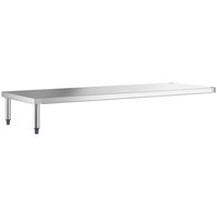 Regency 66 inch x 21 inch Stainless Steel Dish Table Undershelf for 6' Dish Tables