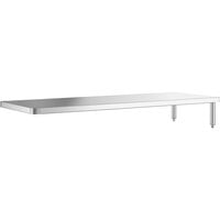 Regency 66" x 21" Stainless Steel Dish Table Undershelf for 6' Dish Tables
