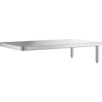 Regency 42" x 21" Stainless Steel Dish Table Undershelf for 4' Dish Tables