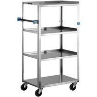 Lakeside 160553 Rapid Response 27 1/2 inch x 16 1/4 inch x 46 inch Meal Delivery Cart with (3) 15 inch x 24 inch Shelves