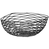 Tablecraft BK17310 Artisan Square Black Wire Basket - 10" x 10" x 4"
