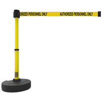 Banner Stakes PLUS Yellow "Authorized Personnel Only" Retractable Barrier Set PL4087
