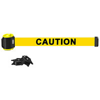 Banner Stakes 15' Yellow "Caution" Magnetic Wall Mount Belt Barrier MH1501