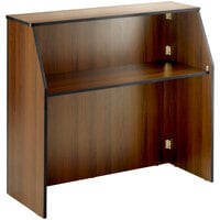 Lancaster Table and Seating 4' Foldaway Bar with Walnut Laminate Finish