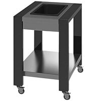 Lakeside 160140 32 inch x 24 inch x 37 inch Traveler Stainless Steel Mobile Serving Table with Recessed Bin