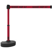 Banner Stakes PLUS 15' Red "Danger-Keep Out" Retractable Barrier Set PL094