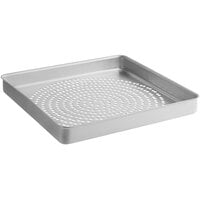 American Metalcraft 16 inch x 16 inch x 2 inch Perforated Aluminum Square Deep Dish Pizza Pan SPSQ1620