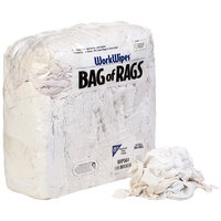 New Pig WorkWipes 25 lb. Reclaimed White T-Shirt Rags WIP561