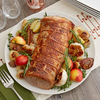 Hatfield Premium Reserve All-Natural Half Boneless Pork Loin 6.5 lb. - 6/Case