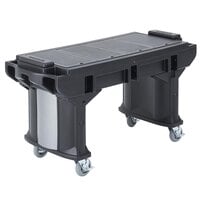 Cambro VBRT5110 Black 5' Versa Work Table with Standard Casters