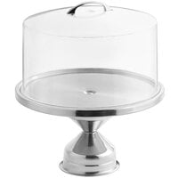 Transparent Glass Cake Pan Tall Feet Cake Stand Glass Cover Bread