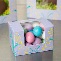 Easter Egg Box 1/4 lb. Window Candy Box 3 5/8 inch x 2 3/8 inch x 2 3/8 inch   - 250/Case