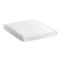 Oxford Super 60" x 80" x 15" Queen Size 100% Combed Cotton Fitted Sheet - 300 Thread Count - 12/Case