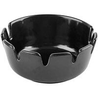 Tablecraft 4 inch Black Deepwell Ashtray - 12/Pack