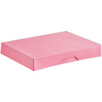 Baker's Mark 15" x 11 1/2" x 2 1/4" Pink Auto-Popup Donut / Bakery Box - 100/Bundle