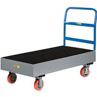 Little Giant 3,000 lb. 26" x 51" Spill Control Cart for (2) 55 Gallon Drums SSB-512566-6PYBK