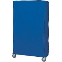 Quantum CC244863BNZ Blue Nylon Cart Cover with Zippered Closure for 24 inch x 48 inch x 63 inch Shelving