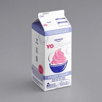 Dannon YoCream Non-Fat No Sugar Added Vanilla Frozen Yogurt Mix 0.5 Gallon - 6/Case