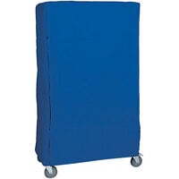 Quantum CC243674BNV Blue Nylon Cart Cover with Velcro® Closure for 24 inch x 36 inch x 74 inch Shelving