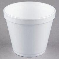 Dart 8SJ12 8 oz. Squat White Foam Food Container - 50/Pack