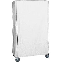 Quantum CC243663WNV White Nylon Cart Cover with Velcro® Closure for 24" x 36" x 63" Shelving