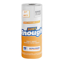 Lavex Just Enough 2-Ply Premium Half Sheet Paper Towel Roll, 90 Half Sheets/Roll - 15/Case