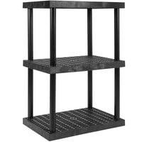 SPC Industrial DuraShelf 36" x 24" x 51" Plastic Grid Top 3-Shelf System S3624x3