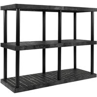 SPC Industrial DuraShelf 66" x 24" x 51" Plastic Grid Top 3-Shelf System S6624x3