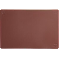 18 inch x 12 inch x 1/2 inch Brown Polyethylene Cutting Board