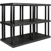 SPC Industrial DuraShelf 66" x 36" x 51" Plastic Grid Top 3-Shelf System S6636x3
