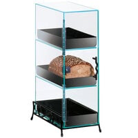 Cal-Mil 1204-13 Three Tier Bread Display Case with Black Wire Base
