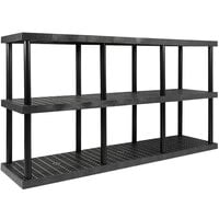 SPC Industrial DuraShelf 96" x 24" x 51" Plastic Grid Top 3-Shelf System S9624x3
