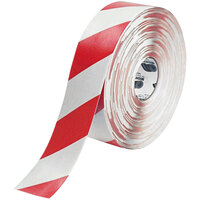 Mighty Line 3" x 100' White with Red Chevrons Safety Floor Tape 3RWCHVRED