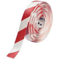 Mighty Line 2" x 100' White with Red Chevrons Safety Floor Tape 2RWCHVRED