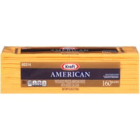 Kraft Sliced 160-Slice Yellow American Cheese 5 lb. - 4/Case