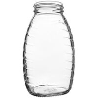 12 oz. (16 oz. Honey Weight) Classic Queenline Glass Honey Jar - 12/Case