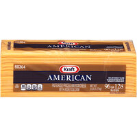Kraft Ribbon Sliced 96-128-Slice Yellow American Cheese 5 lb. - 4/Case