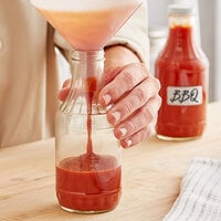 16 oz. Glass BBQ Sauce Bottle - 12/Case