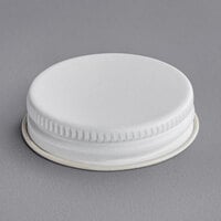 38/400 White Metal Lid with Plastisol Liner - 3400/Case