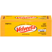 Kraft Velveeta 120-Slice American Cheese 5 lb. - 4/Case