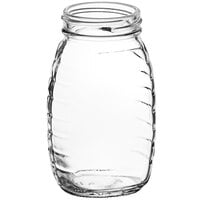 5.5 oz. (8 oz. Honey Weight) Classic Queenline Glass Honey Jar - 24/Case