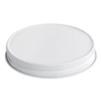89/400 White Metal Lid with Plastisol Liner - 525/Case