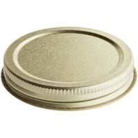 63/400 Gold Metal Lid with Plastisol Liner - 1300/Case