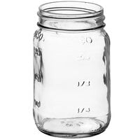 16 oz. Square Glass Mason Jar - 12/Case