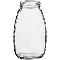 24 oz. (32 oz. Honey Weight) Classic Queenline Glass Honey Jar - 12/Case