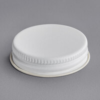 38/400 White Metal Lid with Plastisol Liner