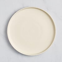 Sample - Acopa Pangea 10 1/2 inch Fog White Matte Coupe Porcelain Plate