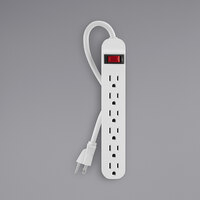 Belkin P60903 White 6-Outlet Power Strip with 3' Cord