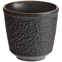 Sample - Acopa Heika 12 oz. Black Matte Textured Stoneware Mug