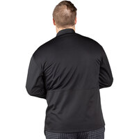 Uncommon Threads Barbados Pro Vent Unisex Black Customizable Long Sleeve Chef Coat with Mesh Back 0481 - L
